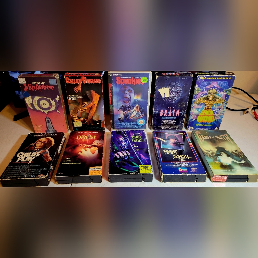 (Sold)Horror Vhs Movie Lot 10ct | Rare And Oop..